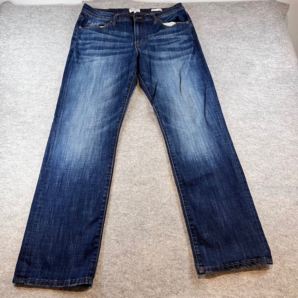 William Rast Mens Legacy Relax Straight Blue Denim Jeans 34x32 Casual Rugged